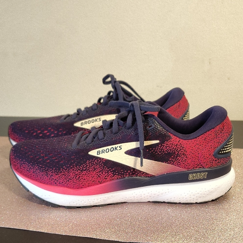 Brooks Ghost 16 Running Shoes Women's Size 10.5 Blue Pink White Peacoat    49 - Picture 6 of 16